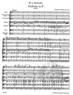 Sinfonie Nr. 18 F-Dur KV 130 von Wolfgang Amadeus Mozart 