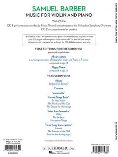 Music For Violin And Piano von Samuel Barber im Alle Noten Shop kaufen