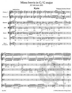 Missa brevis KV 140 von Wolfgang Amadeus Mozart 