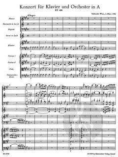 Konzert Nr. 23 in A-Dur für Klavier und Orchester KV 488 von Wolfgang Amadeus Mozart 