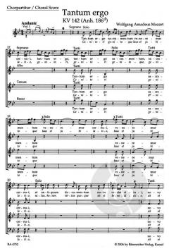 Tantum ergo KV 142 (Anh. 186d) von Wolfgang Amadeus Mozart (Download) 