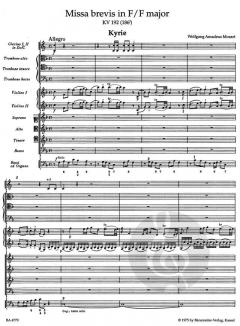 Missa brevis KV 192 (186f) (W.A. Mozart) 