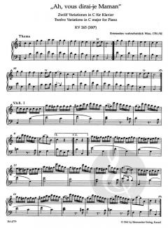 Ah, vous dirai-je Maman C major KV 265(300e) von Wolfgang Amadeus Mozart 