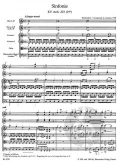 Sinfonie F-Dur (KV-Anhang 223) KV 19a von Wolfgang Amadeus Mozart 