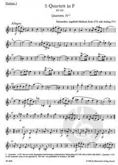 13 frühe Streichquartette Heft 2 von Wolfgang Amadeus Mozart im Alle Noten Shop kaufen (Stimmensatz)