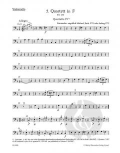 13 frühe Streichquartette Heft 2 von Wolfgang Amadeus Mozart im Alle Noten Shop kaufen (Stimmensatz)