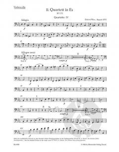 13 frühe Streichquartette Heft 4 von Wolfgang Amadeus Mozart (Download) 