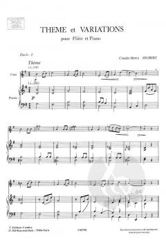 Theme et Variations von Claude-Henry Joubert für Flöte und Klavier im Alle Noten Shop kaufen
