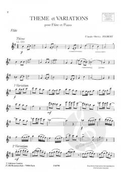 Theme et Variations von Claude-Henry Joubert für Flöte und Klavier im Alle Noten Shop kaufen