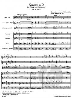Konzert für Flöte und Orchester KV 314 (285d) von Wolfgang Amadeus Mozart 