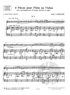 5 Pieces von Jean Langlais 
