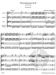 3 Divertimenti für Streicher von Wolfgang Amadeus Mozart 