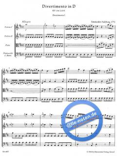 3 Divertimenti für Streicher von Wolfgang Amadeus Mozart 