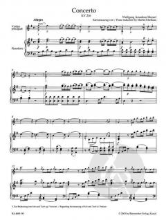 Konzert in G Nr. 3 KV 216 von Wolfgang Amadeus Mozart für Violine und Orchester im Alle Noten Shop kaufen