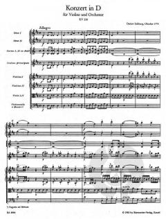 Violinkonzert Nr. 4 D-Dur KV 218 von Wolfgang Amadeus Mozart 