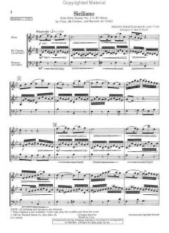 Siciliano von Johann Sebastian Bach für Holzbläser Trio im Alle Noten Shop kaufen