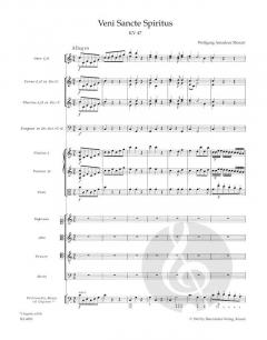 Veni Sancte Spiritus KV 47 von Wolfgang Amadeus Mozart 