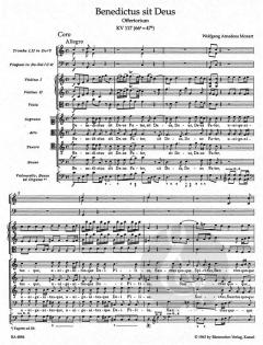 Benedictus sit Deus von Wolfgang Amadeus Mozart 