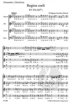 Regina coeli KV 276 (321b) von Wolfgang Amadeus Mozart 