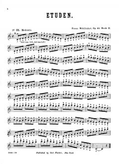 60 Etüden op. 45 Teil 2 von Franz Wohlfahrt 