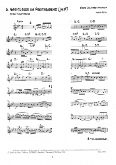 Sechs Urlaubsstimmungen (Ausgabe in Bb) von Martin Peter 