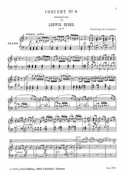 Konzert Nr. 8 (Violin, Klavier) von Louis Spohr im Alle Noten Shop kaufen