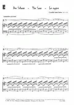 Der Schwan aus 'Karneval der Tiere' von Camille Saint-Saëns 