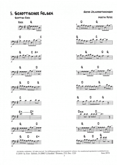 Sechs Urlaubsstimmungen (C-Bassschlüssel) von Martin Peter 