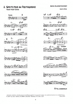 Sechs Urlaubsstimmungen (C-Bassschlüssel) von Martin Peter 