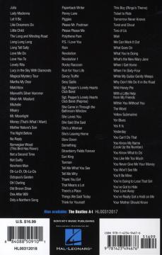 Piano Chord Songbook: J-Y von The Beatles 