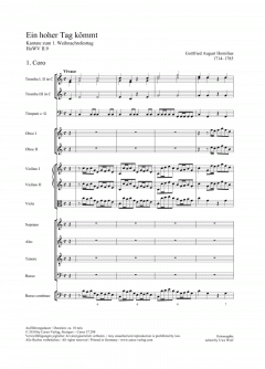 Ein hoher Tag kömmt (Gottfried August Homilius) 