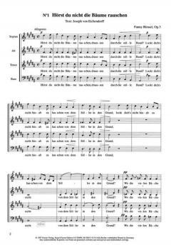 Weltliche a-cappella Chöre von 1846 (Fanny Hensel) 