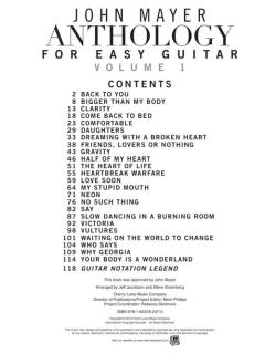 Anthology For Easy Guitar Vol. 1 von John Mayer 