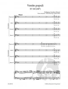 Venite populi KV 260 (248a) (W.A. Mozart) 
