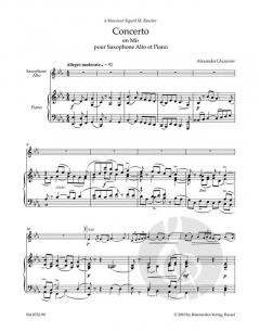 Konzert Es-Dur op. 109 von Alexander Glasunow 