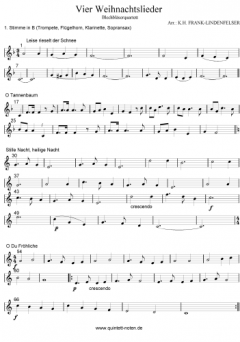 4 Weihnachtslieder für Blechbläserquartett 