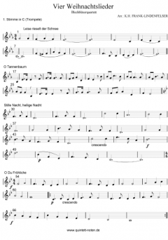 4 Weihnachtslieder für Blechbläserquartett 