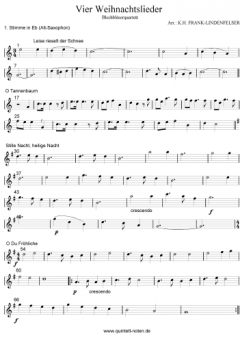 4 Weihnachtslieder für Blechbläserquartett 