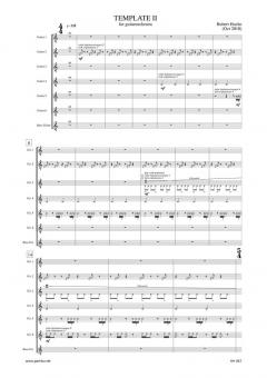 Template II für Gitarrenensemble oder Gitarrenorchester von Hubert Hoche 
