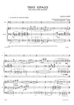 Trois Espaces für Violoncello und Klavier von Willy Merz im Alle Noten Shop kaufen