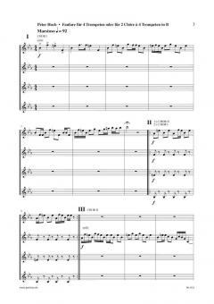 Geburtstagsfanfare für 2 Chöre a 4 Trompeten von Peter Hoch im Alle Noten Shop kaufen