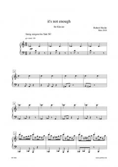 It's Not Enough für Klavier von Hubert Hoche im Alle Noten Shop kaufen