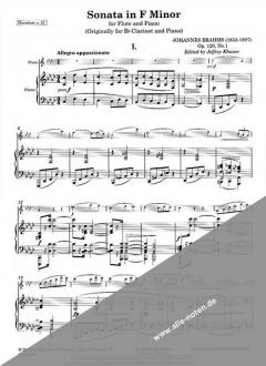 Sonata in F Minor, Op. 120, No. 1 von Johannes Brahms 