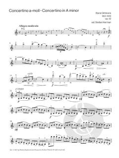 Concertino in A Minor op. 12 von René Ortmans 