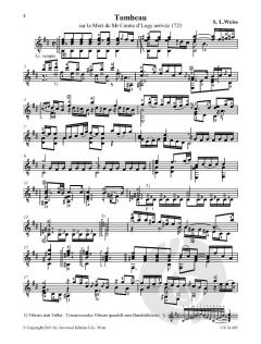 Tombeau und Fantasie von Silvius Leopold Weiss 