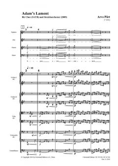 Adam's Lament von Arvo Pärt 