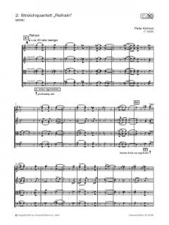 Streichquartett Nr. 2 Refrain von Peter Kolman im Alle Noten Shop kaufen (Partitur)