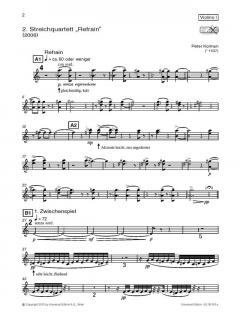 Streichquartett Nr. 2 Refrain von Peter Kolman im Alle Noten Shop kaufen (Stimmensatz)