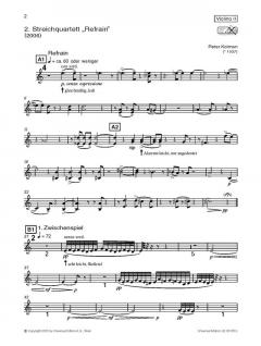 Streichquartett Nr. 2 Refrain von Peter Kolman im Alle Noten Shop kaufen (Stimmensatz)