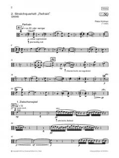 Streichquartett Nr. 2 Refrain von Peter Kolman im Alle Noten Shop kaufen (Stimmensatz)